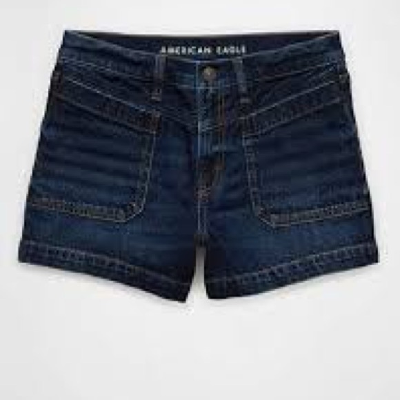 American Eagle AE Strigid Super High-Waisted Relaxed Denim Short - Picture 3 of 10